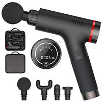 Massage Gun Handheld Percussion Muscle Massager Electric Body Massager for Sore Muscle and Stiffness - Quick Rechargeable Device - Includes 4 Massage Heads (Black)