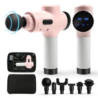 Massage Gun, Cordless & Handheld Deep Tissue & Muscle Percussion Body Massager Gun for Neck and Back - 30 Speed Level, 6 Heads, Quiet Brushless Motor