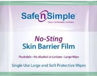 Safe N' Simple No Sting Skin Barrier Wipes, Pk/25