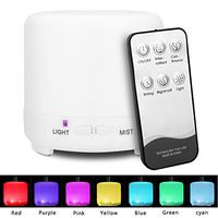 Kepooman Essential Oil Diffuser,120ML Aroma Essential Oil Diffuser Humidifier 7 LED Color Adjustable Mist Mode Room Vaporizer Humidifier