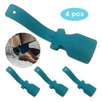 MOGOI Lazy Shoe Helper,Portable Sock Slider,Handled Shoe Horn Shoe Lifting Helper for Men Women Kids Daily Use, Easy on Easy Off,Perfect Shoe Horn/Slider for Elderly,Disabled,Pregnancy,Blue,4PCS