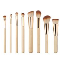 8 Pcs/set Wooden Handle Makeup Brushes Powder Foundation Eyebrow Brush