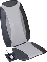 Relaxzen Full Back Shiatsu Massage Cushion with Heat, Gray