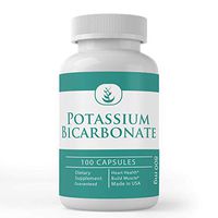 Potassium Bicarbonate (100 Capsules, 800 mg Serving) Lab-Tested, High-Quality and Gluten-Free Potassium Supplement by Pure Organic Ingredients