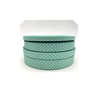 5Yards Grosgrain Ribbon Printing Polka Dot Hair Bow Party Christmas Wedding Decoration DIY Gift Wrapping,Cyan,20mm