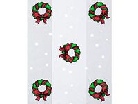Christmas Print Cello Bags - Holiday Wreath 4x2x9" Cello Bags 1.2 mil (3 Packs; 100 Bags Per Pack) - WRAPS-C2BHW