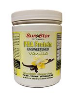 Pea Protein Powder, Unsweetened, Vanilla Flavor, Soy Free, Non-GMO 17.6 oz