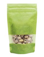 BAP 200 Pack 2 oz Lime Window Rice Paper Stand Up Pouch- 4.5 Mil Thickness