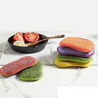 Foulon 1PC Kitchen Pot Dishwashing Microfiber Cleaning Sponge Sponges