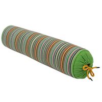 Huaide Buckwheat Husk Neck Round Cervical Support Pillow Roll Bloster Cushion Green