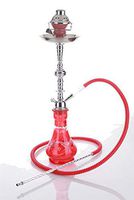 1 hose 23" Hummus Red Hookah Shisha Nargila water glass vase pipes smoke sale