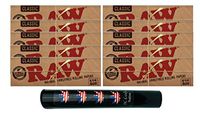 Herb Airtight Tube Pocket Protector with Raw Natural Rolling Papers 10 Count DC Crafts Nation- Flag Leaf
