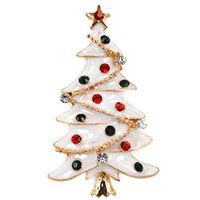 Lovely Women Rhinestone Alloy Christmas Tree Brooch Collar Pin Fashion Jewelry Daily Creation Aesthetic Party Girls Woman Girl Jewerly Design Delicate