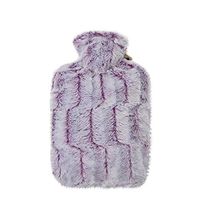 Hot Water Bottle Plush Warm Water Bag Injection Water Warm Bag Large Plush Coat Explosion-Proof Pain Relief Hot and Cold Therapy,Pink