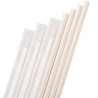 Dye-Free Paper Straws,Plasticless 200-Pack Individually Wrapped Biodegradable Straws,7 3/4 inches Eco-friendly Straw Made from White Kraft