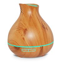 Essential Oil Diffuser, 550ml Aromatherapy Oil Diffuser for Large Room, Wood Grain Cool Mist Humidifier with 7 Color lights and 4 Timer