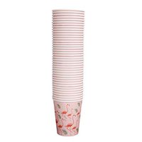 Geeklife Flamingo Paper Cups,Disposable Paper Cups 9oz for Wedding,Party,Cocktail and Anniversary Dinner