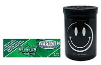 Herb Airtight Container Fresh Kettle with Juicy Jay's Absinth 1.25 Flavored Hemp Rolling Papers 1 Count DC Crafts Nation- Happy Face