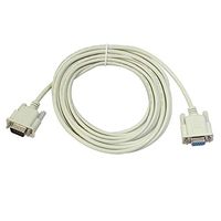 Ambllers 1.5m/3m/5m White DB9 RS232 Serial Null Modem Cable F/M - DB9 Male to Female - 9 pin Null Modem Cable - 1x DB9 (M), 1x DB9 (F), White (5m/16.4ft)