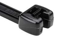 HellermannTyton 109-00047 Q Tie, 8.3" Long, 50lb Tensile Strength, PA66, Black, 100/pkg