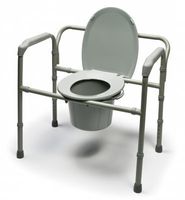 GF Health 7109A-2 Bariatric Steel Folding Commode (Pack of 2)