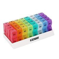 AZDENT Monthly Pill Organizer Boxes AM PM 31 Days Pill Cases Twice a Day Pill Container Dispenser