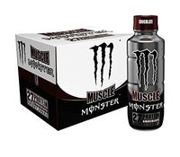 Muscle Monster Chocolate Energy Shake, Protein + Energy Drink, 15 ounce (Pack of 12)