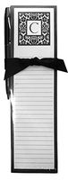 "Monogram C" Magnetic List Pad & Pen Gift Set, Blanc Noir Series