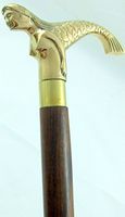 Mermaid Cane w/ Solid Brass Handle ~ Walking Stick