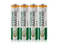 BTY 4pcs 1.2V 1350mAh Rechargeable AAA Battery