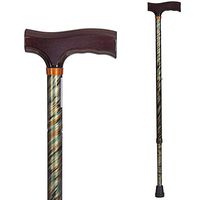 Briggs Healthcare Lightweight Aluminum Adjustable Walking Cane with Derby-Top Handle, Cyclone Green