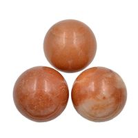 AD Beads Natural Gemstone Harmony Round Ball Crystal Healing Sphere Massage Rock 20~50mm (21 Red Aventurine, 30mm)