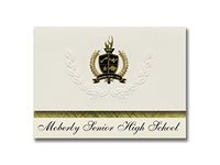 Signature Announcements Moberly Senior High School (Moberly, MO) Graduation Announcements, Presidential style, Basic package of 25 with Gold & Black Metallic Foil seal