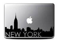 New York Skyline (13 inch) Black Macbook Decal #3 - Laptop Decal