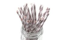 Designer Paper Straws | 25ct (Silver)