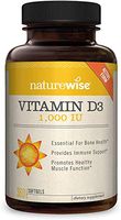 NatureWise Vitamin D3 1,000 IU (1 Year Supply) for Healthy Muscle Function, Bone Health, and Immune Support Non-GMO and Gluten-Free in Cold-Pressed Organic Olive Oil Capsule [360 Count]