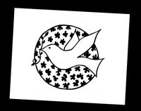 Karmabee Dove Note Cards, Blank Inside, Set of 10