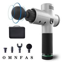 Massage Gun Muscle Massager Deep Tissue Percussion Portable Handheld Electric Body Massager - 3 Speed with 4 Massage Heads,with Carrying Case and Quick Rechargeable