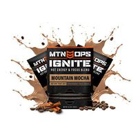 MTN OPS Hot Ignite Supercharged Energy Drink Mix Focus Enhancer, Mountain Mocha - Trail Packs
