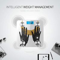 LYAOE Bluetooth Body Fat Scale Hands Holding Crescent Moon Smart Wireless Scale with LCD Display Measuring Body Weight Bmi and Health Digital Scale