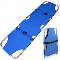 Folding Emergency Rescue Flat Foldable Portable Stretcher, Thick Aluminum Alloy Home Patient Emergency Bed for Hospital,Clinic,Home,Sports venues, Ambulance Weight Capacity 350 lb