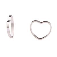 100pcs Top Quality Silver Heart Ring Charm Connector Beads 9mm Sterling Silver plated for Jewelry Craft Making CF130