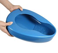 GHzzY Bedpan for Paralysis & Bedridden People - Large Stable PP Bed Pans - Washable Smooth Bedpan for Man and Woman(Blue)