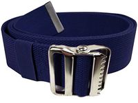 LiftAid Walking Gait Belt and Patient Transfer with Metal Buckle and Belt Loop Holder for Nurse, Caregiver, Physical Therapist (Navy Blue, 60")