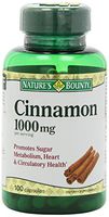 Nature's Bounty Cinnamon 1000 mg Capsules 100 ea ( Pack of 4)
