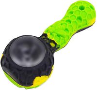 Unbreakable Indestructible Silicone Honey Straws with Clean Cover Free Decorative Bowls Inside Easy to Clean (Yellow & Green & Black)