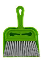 Uniware Mini Hand Brush and Dustpan Set with Extra-Long Bristles, 3 Colors (Green)