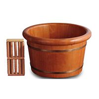 Foot Bath Tub，Solid Wood Foot Soaking Barrel，Wooden Foot Bath Barrel，Foot Spa Wooden Tub，Thicken Wooden Tub，Steamed Foot,Foot Wooden Barrel (Color : B)