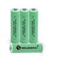 GEILIENERGY Solar Light AA Ni-CD 800mAh Rechargeable Batteries,AA Rechargeable Batteries for Solar Lights Solar Lamp(4 PCS)