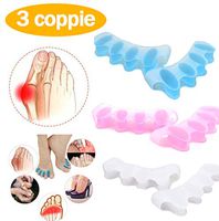 3 Pairs Corrective Toe Valve Separator, Bunion Protection, Bunion Protection, Toe Pain Relief ， Toe Separator Correction Bursitis Bursitis Hallux Valgus Pain Relief